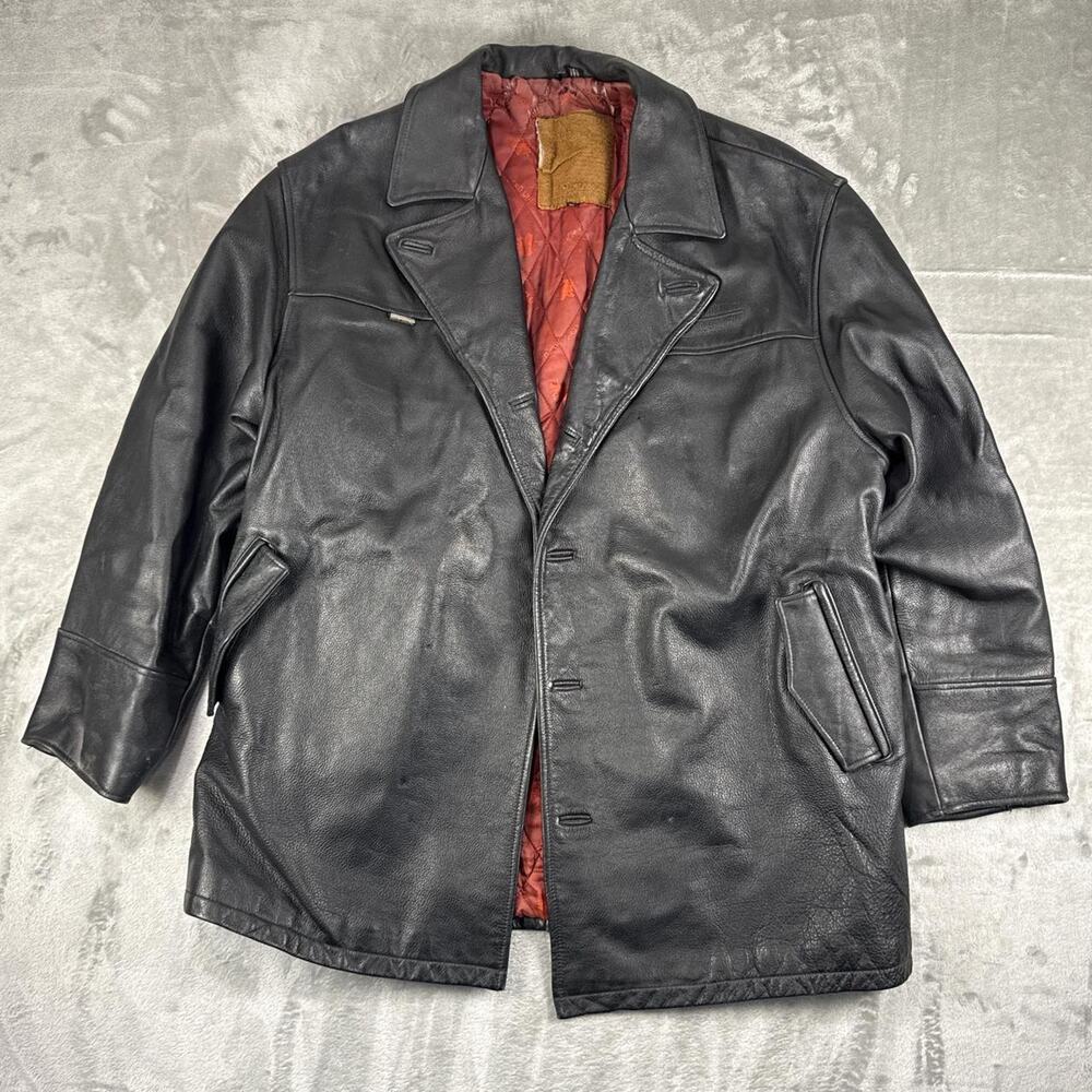 Vintage Ecko Unlimited Leather Jacket Black Men’s XL